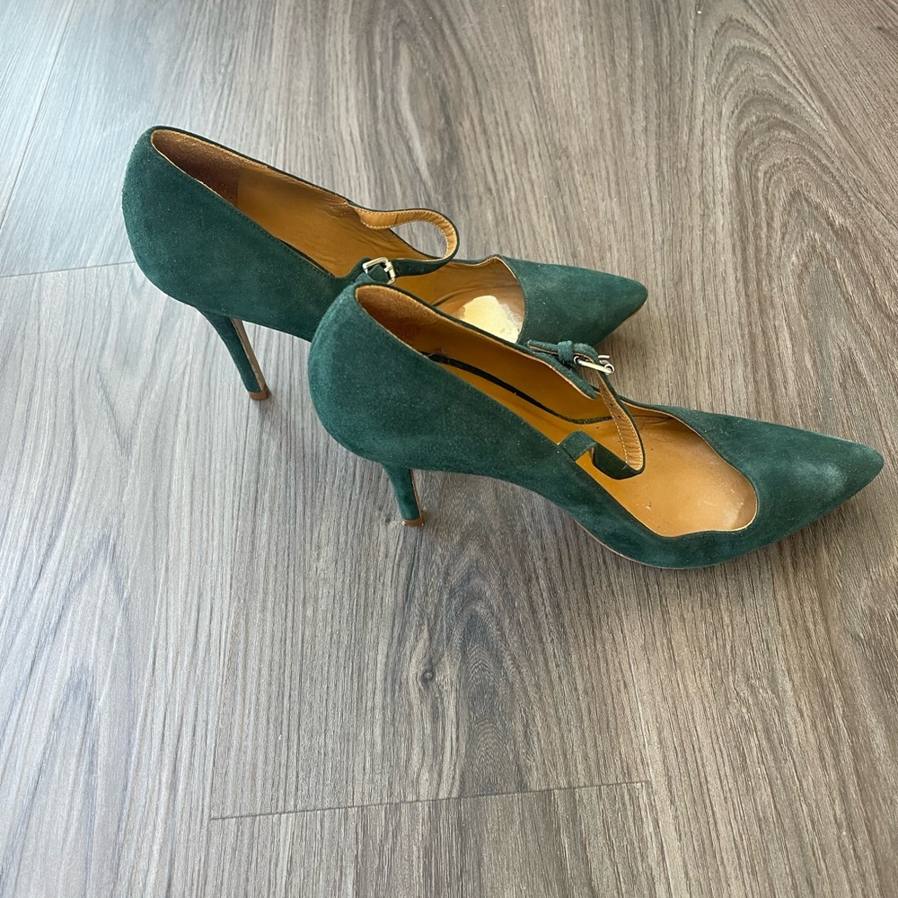 Polo by Ralph Lauren Green Suede Heels